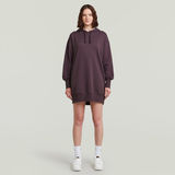 G-STAR Outlet Hooded Sweater Dress Purple