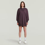 G-STAR Outlet Hooded Sweater Dress Purple