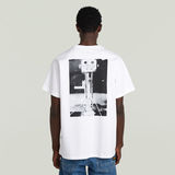 G-STAR Outlet Back Photo Print Loose T-Shirt White