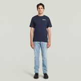 G-STAR Outlet Camiseta Old Skool Slim Azul oscuro
