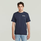 G-STAR Outlet Camiseta Old Skool Slim Azul oscuro