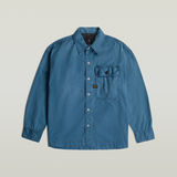 G-STAR Outlet Pleated 1-Pocket Boxy Shirt Medium blue