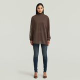 G-STAR Outlet Jersey Sheer Loose Turtle Knitted Marrón