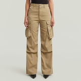 G-STAR Outlet High Waist Cargo Pants Beige