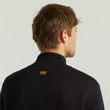 G-STAR Outlet Core Zip Through Knit Black