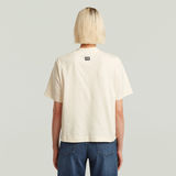 G-STAR Outlet Logo Mock T-Shirt Beige