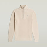 G-STAR Outlet Pullover Half Zip Knit White