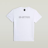 G-STAR Outlet Outline Corporate Script Logo T-Shirt White