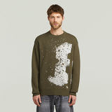 G-STAR Outlet Sprayed 89 Relaxed Knit Green