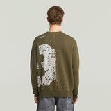 G-STAR Outlet Sprayed 89 Relaxed Knit Green