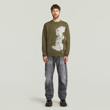 G-STAR Outlet Sprayed 89 Relaxed Knit Green