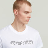 G-STAR Outlet Outline Corporate Script Logo T-Shirt White