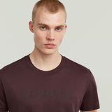 G-STAR Outlet Outline Corporate Script Logo T-Shirt Purple