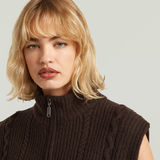 G-STAR Outlet Chaleco de punto con tirantes Cable Full Zip Marrón