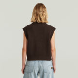 G-STAR Outlet Chaleco de punto con tirantes Cable Full Zip Marrón