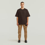 G-STAR Outlet Camiseta estructurada Chest Logo Marrón