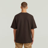 G-STAR Outlet Camiseta estructurada Chest Logo Marrón