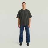 G-STAR Outlet Camiseta estructurada Chest Logo Gris