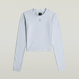 G-STAR Outlet Cropped Mock Slim Top Light blue