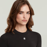 G-STAR Outlet Top Cropped Mock Slim Negro