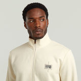G-STAR Outlet Sudadera Logo Zip Thru Beige