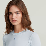G-STAR Outlet Top Cropped Mock Slim Azul claro