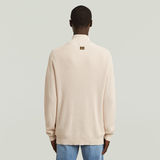 G-STAR Outlet Pullover Half Zip Knit White