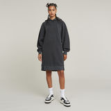 G-STAR Outlet Overdyed Hooded Sweater Dress Black