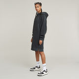 G-STAR Outlet Overdyed Hooded Sweater Dress Black