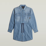 G-STAR Outlet Vestido Relaxed Drawcord Denim Azul claro