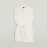 G-STAR Outlet Vestido Pocket Cap Sleeve Blanco