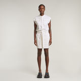 G-STAR Outlet Vestido Pocket Cap Sleeve Blanco
