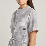 G-STAR Outlet Vestido con cinturón y cortes laterales Multi color