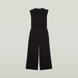 G-STAR Outlet Double Layer Wide Leg Jumpsuit Black