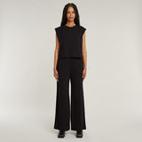 G-STAR Outlet Double Layer Wide Leg Jumpsuit Black