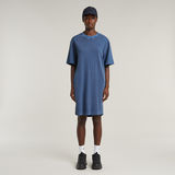 G-STAR Outlet Overdyed Saddle Sleeve Loose T-Shirt Dress Medium blue