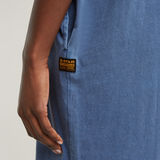 G-STAR Outlet Overdyed Saddle Sleeve Loose T-Shirt Dress Medium blue