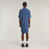 G-STAR Outlet Overdyed Saddle Sleeve Loose T-Shirt Dress Medium blue