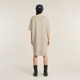 G-STAR Outlet Vestido camiseta Overdyed Saddle Sleeve Loose Beige