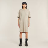 G-STAR Outlet Vestido camiseta Overdyed Saddle Sleeve Loose Beige