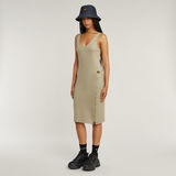 G-STAR Outlet Vestido asimétrico con cremallera Beige