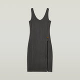 G-STAR Outlet Vestido Asymmetric Zip sobretintado Negro