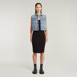 G-STAR Outlet Vestido asimétrico con cremallera Negro