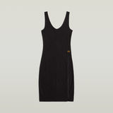 G-STAR Outlet Vestido asimétrico con cremallera Negro