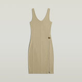 G-STAR Outlet Vestido asimétrico con cremallera Beige