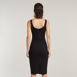 G-STAR Outlet Vestido asimétrico con cremallera Negro