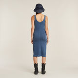 G-STAR Outlet Vestido Overdyed Asymmetrical Zip Azul intermedio