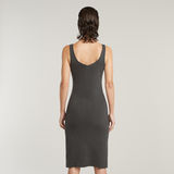 G-STAR Outlet Vestido Asymmetric Zip sobretintado Negro