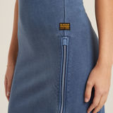 G-STAR Outlet Vestido Overdyed Asymmetrical Zip Azul intermedio