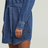 G-STAR Outlet Vestido Belted Shirt Azul oscuro